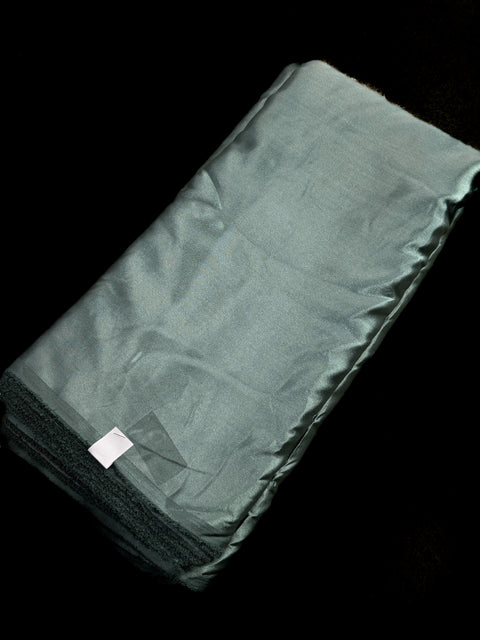 Green Grey colour Satin Silk beautiful soft fabric(Per meter) 112cm width