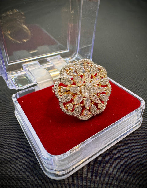 Beautiful American Diamond ring (adjustable)