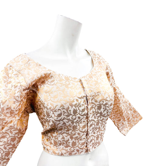 Brocade Silk Based Front Hook Open Beautiful Blouse