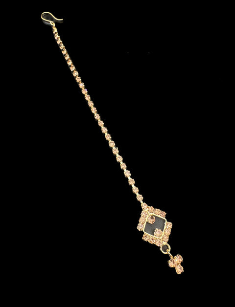 Very small size Gold and Silver  look fine stone work beautiful tikka