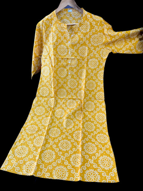 Pure cotton based printed kurti for ladies/girls