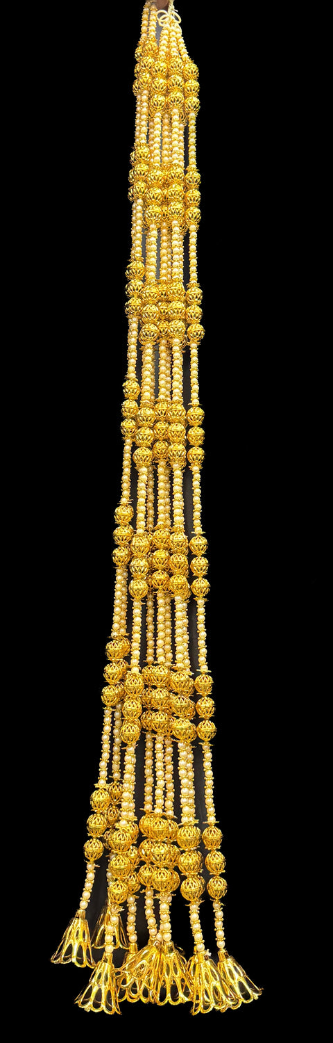 (Video clip attached) (Price per string) Pearls with latkan design Decorative Garland Strings for Wedding Party Decoration/ Diwali Decoration