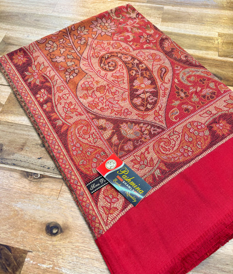 Women's Plain Pure woollen Kashmiri Shawl