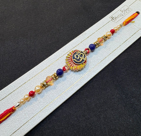 🕉️ design Meenakari work Beautiful Stone Work Rakhi in nice box pack
