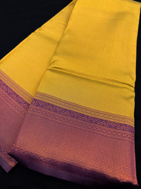 Soft Silk Saree with contrast beautiful pallu and blouse
