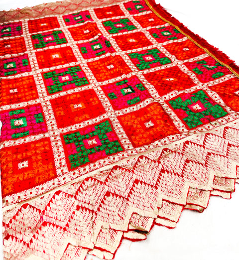 Pure chiffon based Heavy work Phulkari dupatta