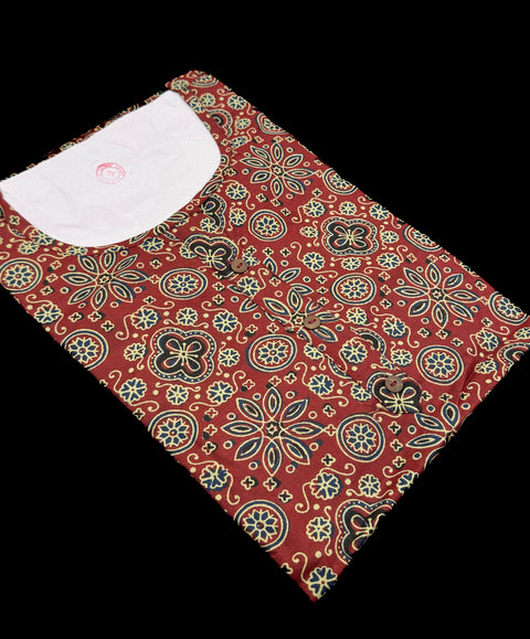 Pure Cotton based Printed short Kurti for girls /Ladies (Size 38 - length 28 inches, Size 42 ,46, 48 length -31 inches)sleeves 17 inch