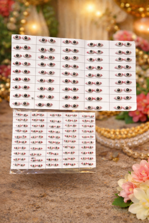 Elegant Laddu Gopal eyes for divine shringar, available in multiple sizes for a perfect fit ✨$1 per pair)
