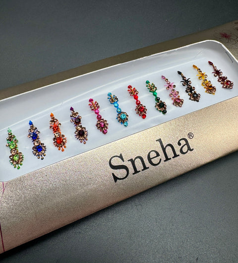 Multicolour Bindi with beautiful Stone work