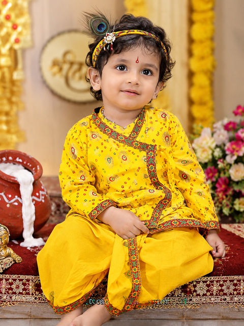 Cotton-Based Krishna Costume
Comfortable Krishna costume made with cotton-based fabric and comes with matching accessories. Slight variations in design, colour and accessories may occur.