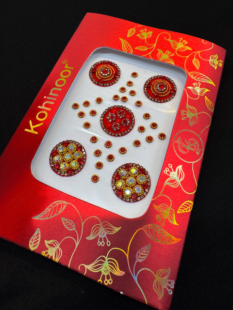 Golden stone Deep Red Bindi
