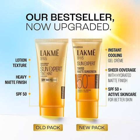 Lakme Tinted Sunscreen with Niacinamide for Even Toned Skin, SPF 50 PA+++, In-Vivo tested, 100ml
