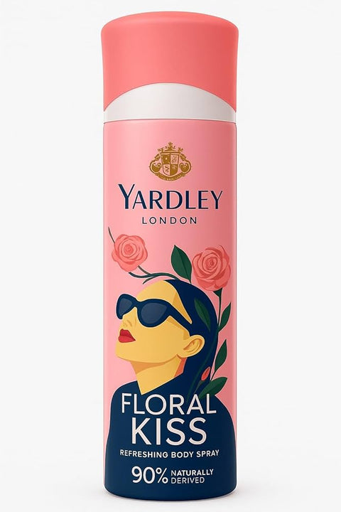 Yardley London Refreshing Body Spray 90% Naturally Derived 150ml (Floral KISS)