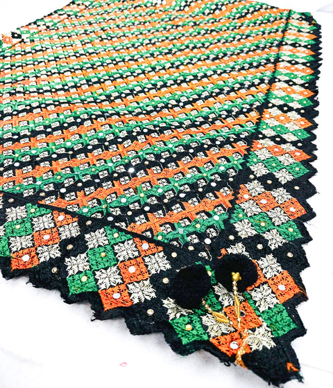 Heavy work Phulkari dupatta all over stone work