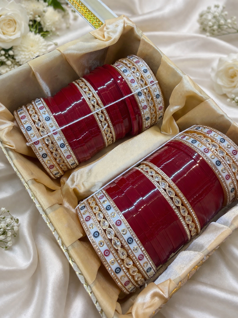 Beautiful traditional look dotted Design with kundan stone Bridal Chura