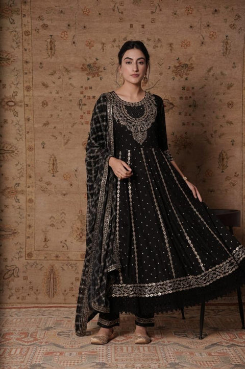 Pure & Soft Rayon Based Designer Embroidered & Mirror work Kurti With Plazo Pants & Dupatta
