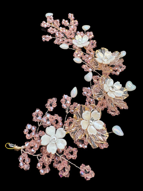 Very shiny and sparkly crystals with pearls hair accessories for styling hair (perfect for curls or hair bun style) easy to use