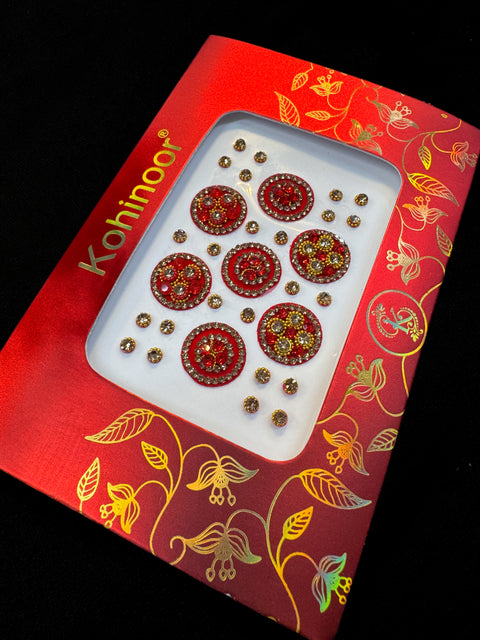 Golden stone Deep Red Bindi