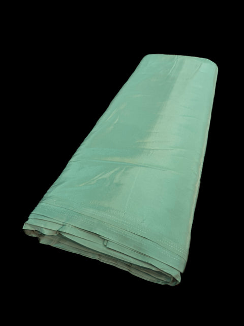 Pastel Mint color Pure and soft Crepe Silk Fabric (per meter)
