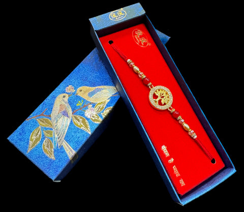 AD stone Beautiful Rakhi in nice pack gift box