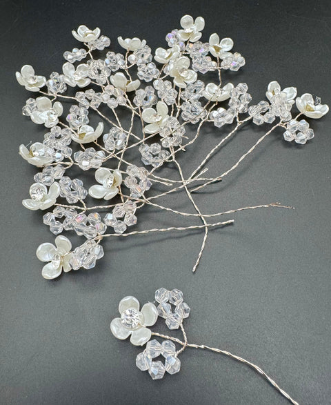 Pack of Beautiful pearls flower hair jura Pin (20 in each pack) Price per pack