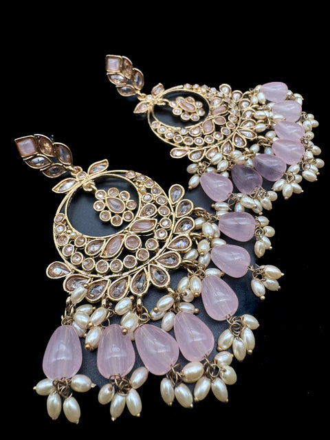 Original Polki with beautiful pearls heavy look Earrings with lite weight