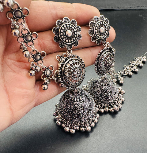 Beautiful oxidised bigger bahubali jhumka