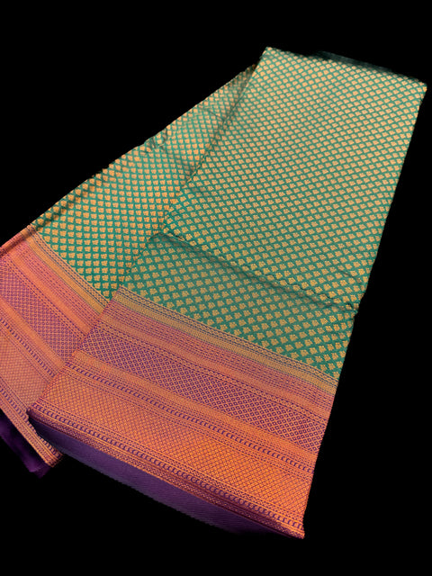 Soft Silk Saree with contrast beautiful pallu and blouse