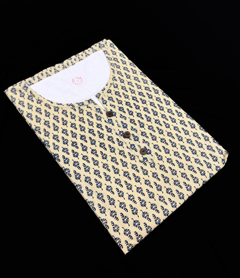 Pure Cotton based Printed short Kurti for girls /Ladies (Size 38 - length 28 inches, Size 42 ,46, 48 length -31 inches)sleeves 17 inch