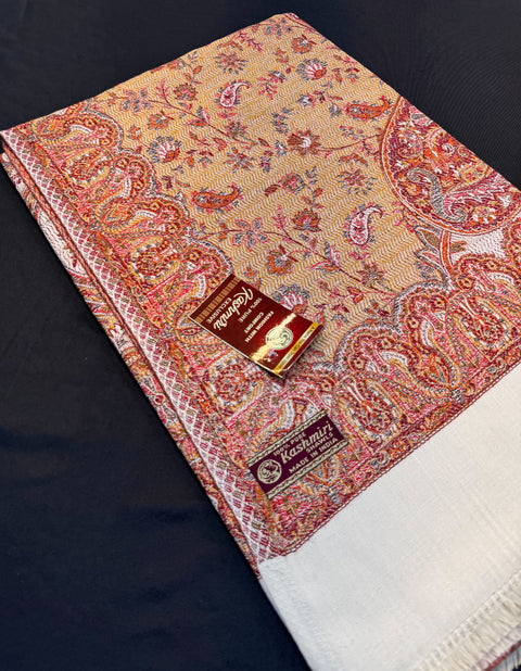 Women's Plain Pure woollen Kashmiri Shawl