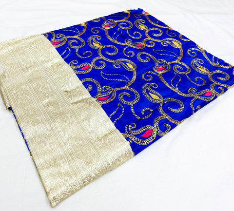 Silk Based embroidery work Rumala Sahib Double Set With Palkan