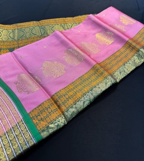 Art Silk Sarees with contrast Pallu and Blouse