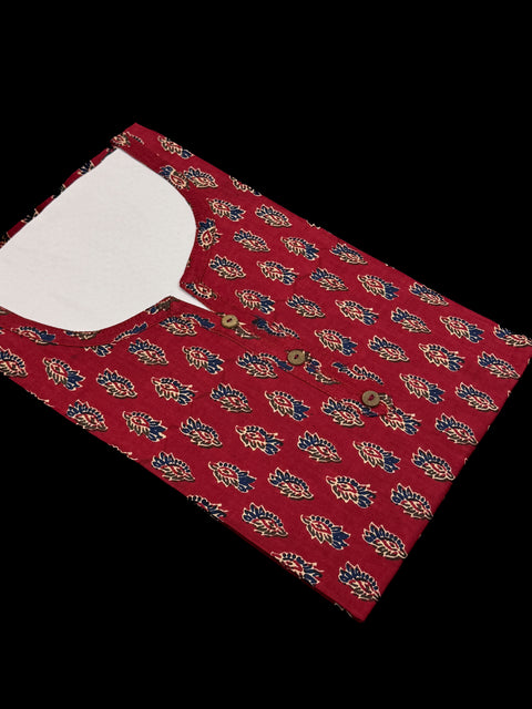 Pure Cotton based Printed short Kurti for girls /Ladies (Size 38 - length 28 inches, Size 42 ,46, 48 length -31 inches)sleeves 17 inch