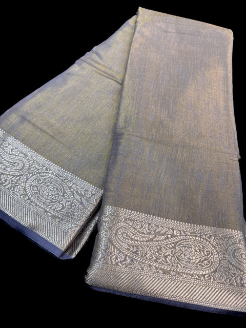 Banarasi Tissue Silk Saree with beautiful Zari Border