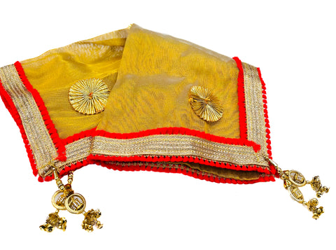Decorated Karwachauth Thali Set (Thali, Channi, Lota(Kalash) Chunri )(Video Clip Attached )