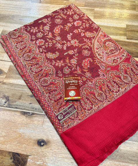 Women's Plain Pure woollen Kashmiri Shawl
