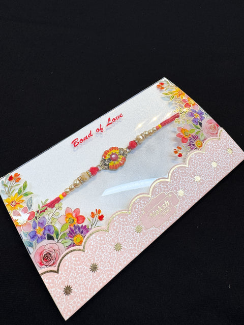 Beautiful Rakhi in nice gift card pack