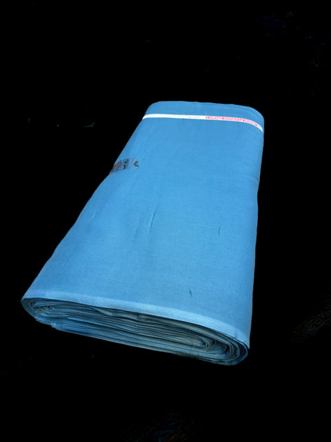 Cerulean Blue Colour Pure Full Voile Turban Fabric ($5 Per Meter)
