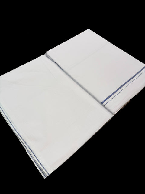 White Colour cotton based apx 4.5 meter Dhoti