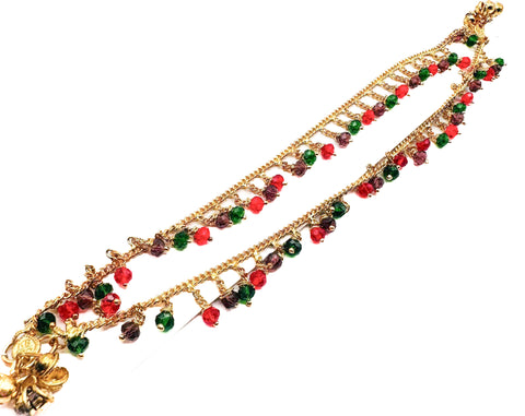 Stone work beautiful Anklets (pair)