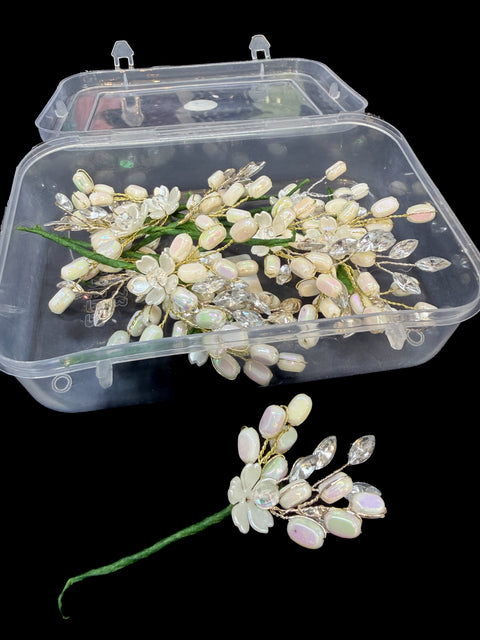Pack of Beautiful pearls flower hair jura Pin (12 in each pack) Price per pack