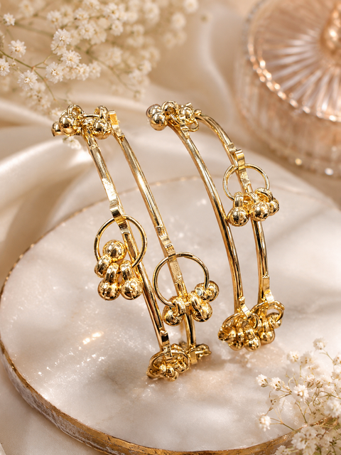 Kashmiri Style Ghungroo Bangles (price per set ( 4 bangles in 1 set)(slight variation in color and design is possible)