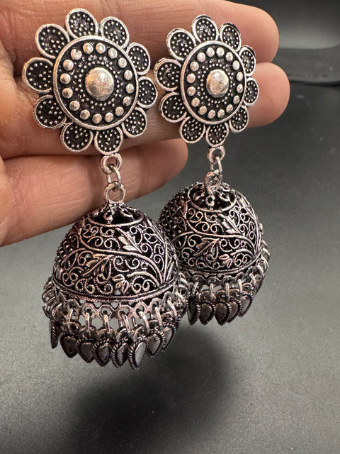 Beautiful oxidised bigger jhumka