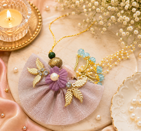 Bhabhi Rakhi Pearls beaded Beautiful  Work latkan style
