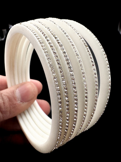 Silver stone Churra Bangles set (6 bangles in set )price per set