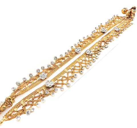 Stone work beautiful Anklets (pair)