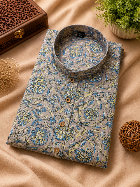 Pure cotton based Men’s Printed kurti (sizes mentioned in inches ,not according to the label on Kurti)size 44 kurti- Length 40 inches and size 46-length 42 inches ) Kurti only. Pants not included.