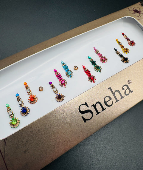 Multicolour Bindi with beautiful Stone work