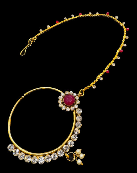 Large size Original jerkan stone Beautiful Bride Nath (non piercing)