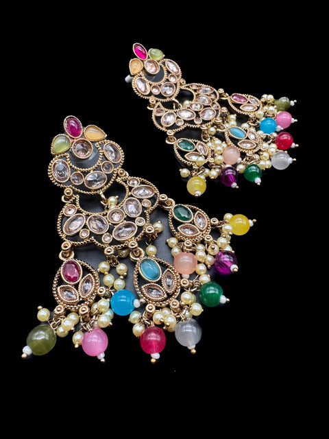 Beautiful Polki & Pearls work bigger earrings (very lite weight)